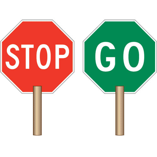 stop and go signs